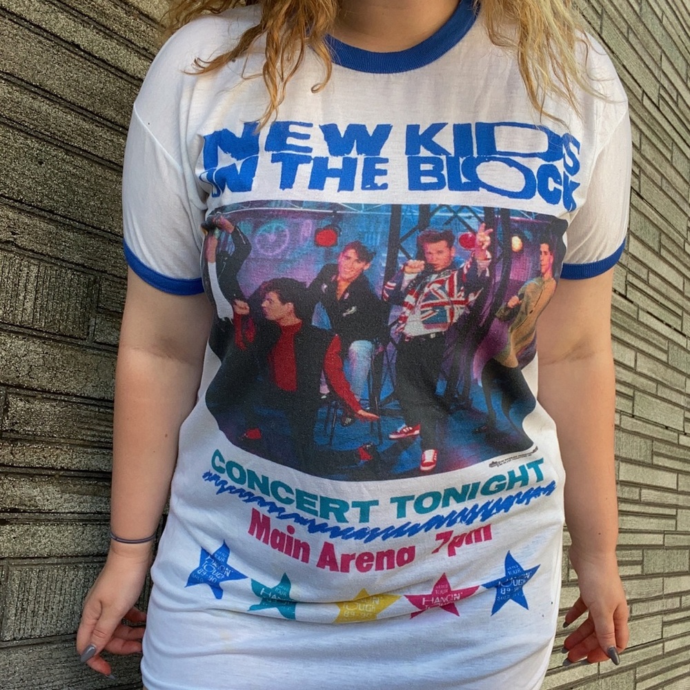 Vintage White and Blue Graphic Tee